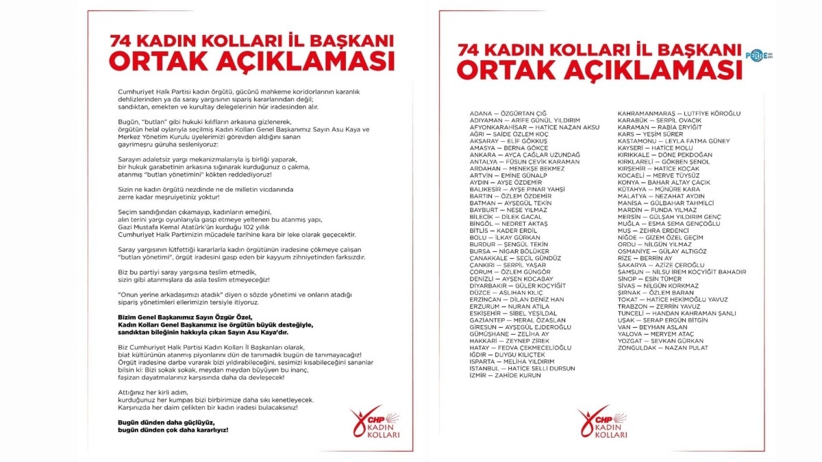 Görevden Alma Kararına CHP'li Kadınlardan Ortak Tepki