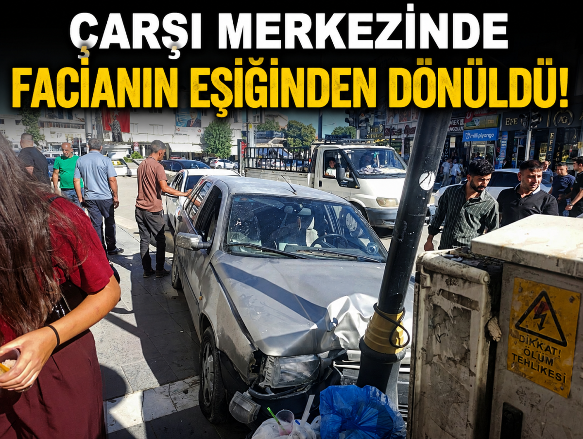 Çarşı Merkezinde Facianın Eşiğinden Dönüldü!